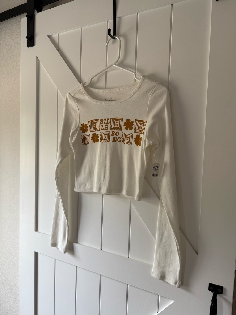 Billabong Long Sleeve Crop Top Women’s Size Medium